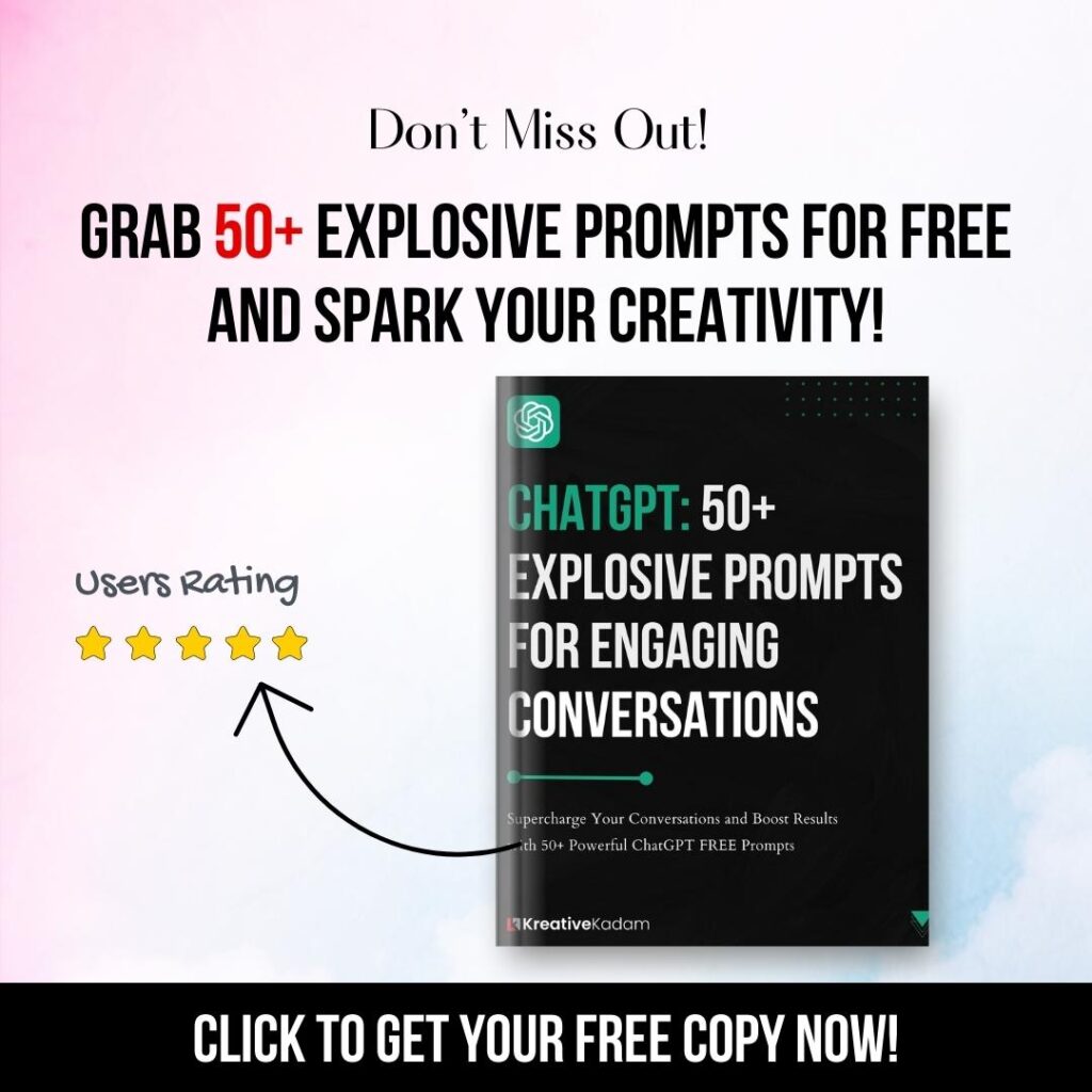 Download FREE Ebook on 50+ Explosive Chatgpt Prompts